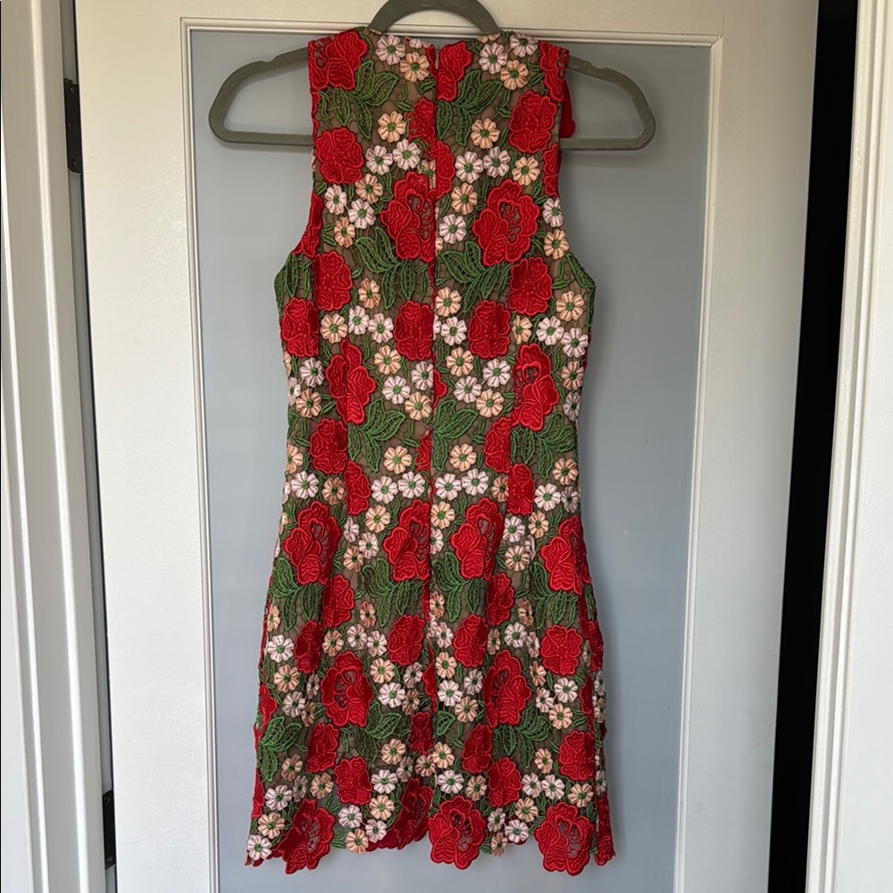 Elliatt Red and Green Floral Mini Dress - Picture 3 of 4